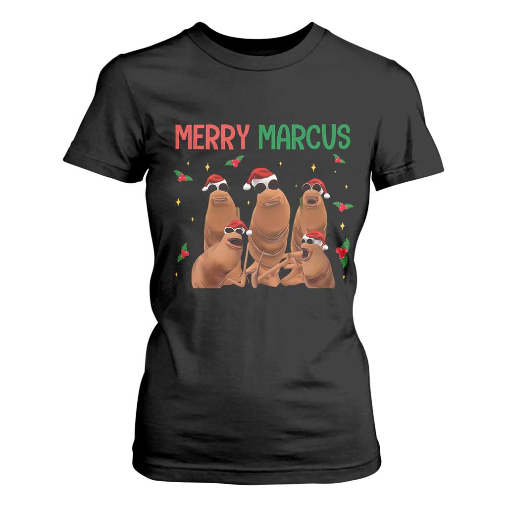 Marcus The Worm Christmas Meme T Shirt For Women Funny Brain Rot Gen Z Xmas TS14 Black Print Your Wear