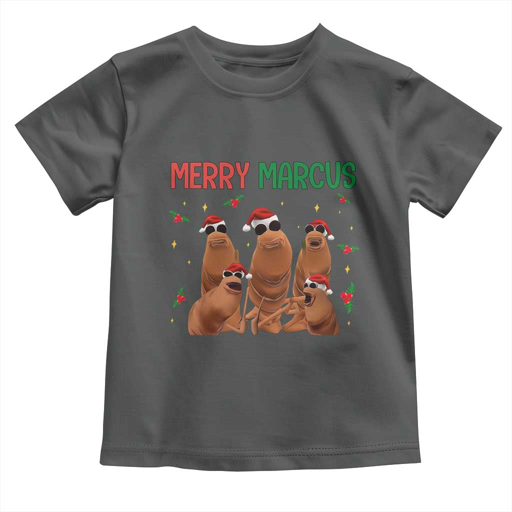 Marcus The Worm Christmas Meme Toddler T Shirt Funny Brain Rot Gen Z Xmas TS14 Dark Heather Print Your Wear