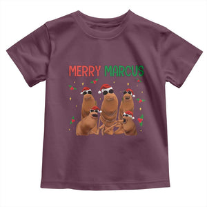 Marcus The Worm Christmas Meme Toddler T Shirt Funny Brain Rot Gen Z Xmas TS14 Maroon Print Your Wear