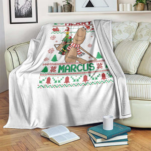 Marcus The Worm Christmas Meme Throw Blanket Funny Brain Rot Xmas TS14 Print Your Wear