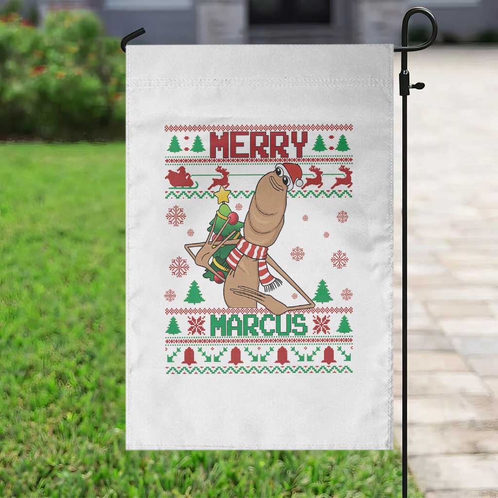 Marcus The Worm Christmas Meme Garden Flag Funny Brain Rot Xmas TS14 Print Your Wear