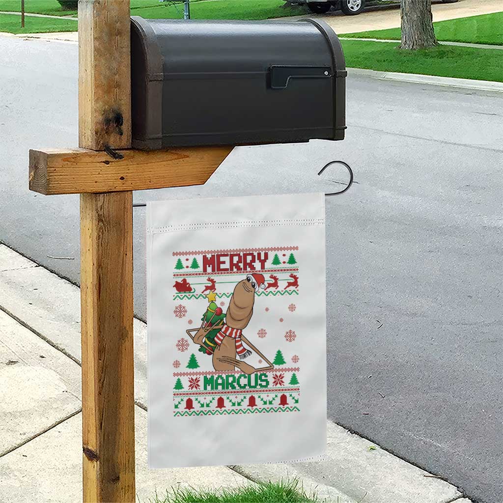 Marcus The Worm Christmas Meme Garden Flag Funny Brain Rot Xmas TS14 Print Your Wear