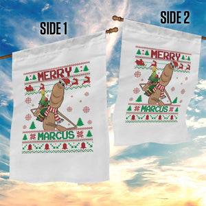 Marcus The Worm Christmas Meme Garden Flag Funny Brain Rot Xmas TS14 Print Your Wear