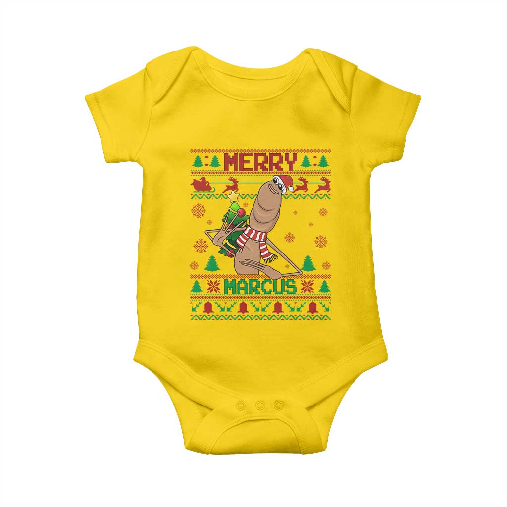 Marcus The Worm Christmas Meme Baby Onesie Funny Brain Rot Xmas TS14 Daisy Print Your Wear