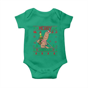 Marcus The Worm Christmas Meme Baby Onesie Funny Brain Rot Xmas TS14 Irish Green Print Your Wear