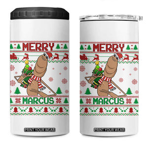 Marcus The Worm Christmas Meme 4 in 1 Can Cooler Tumbler Funny Brain Rot Xmas TS14 One Size: 16 oz White Print Your Wear