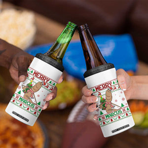 Marcus The Worm Christmas Meme 4 in 1 Can Cooler Tumbler Funny Brain Rot Xmas TS14 Print Your Wear