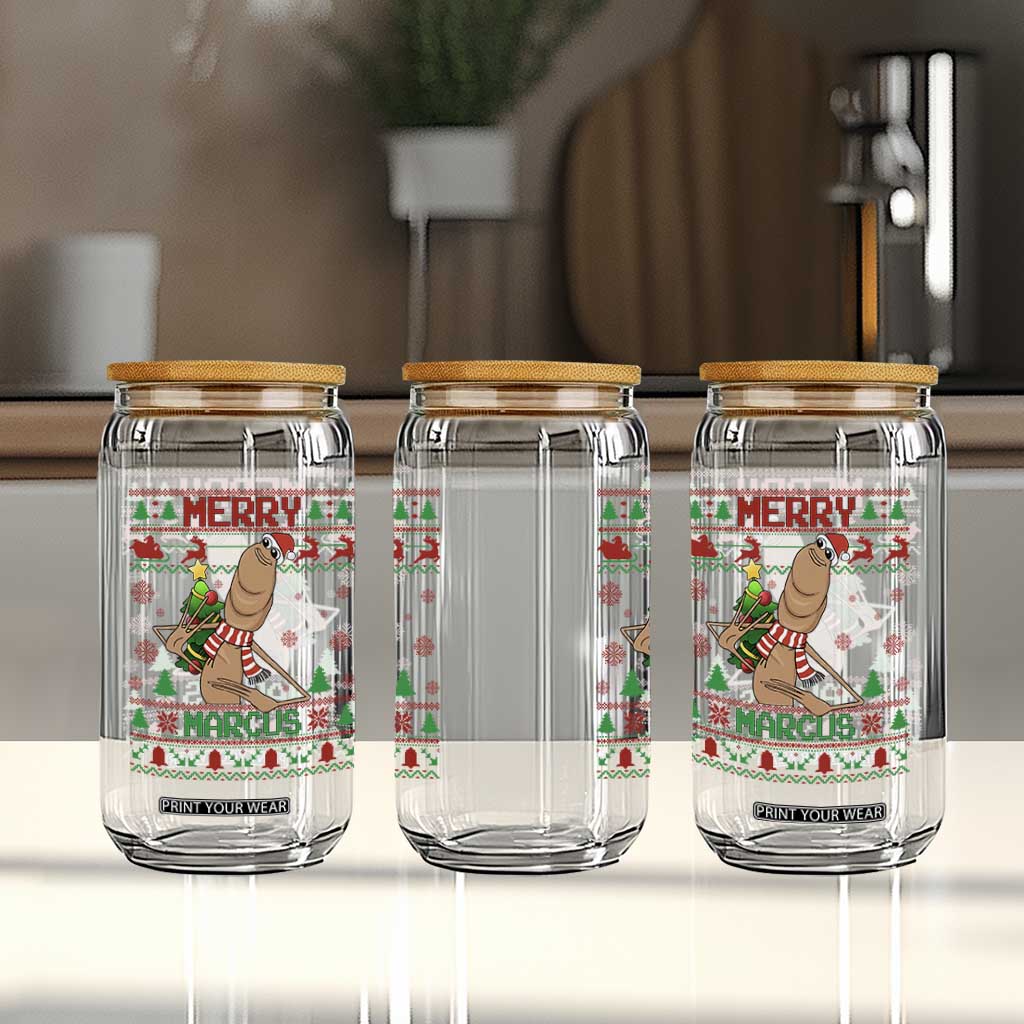 Marcus The Worm Christmas Meme Glass Can Funny Brain Rot Xmas TS14 Print Your Wear