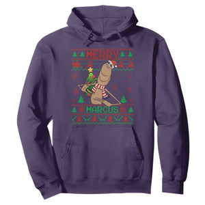 Marcus The Worm Christmas Meme Hoodie Funny Brain Rot Xmas TS14 Purple Print Your Wear
