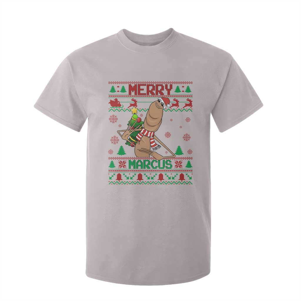 Marcus The Worm Christmas Meme T Shirt For Kid Funny Brain Rot Xmas TS14 Ice Gray Print Your Wear