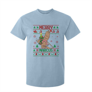 Marcus The Worm Christmas Meme T Shirt For Kid Funny Brain Rot Xmas TS14 Light Blue Print Your Wear