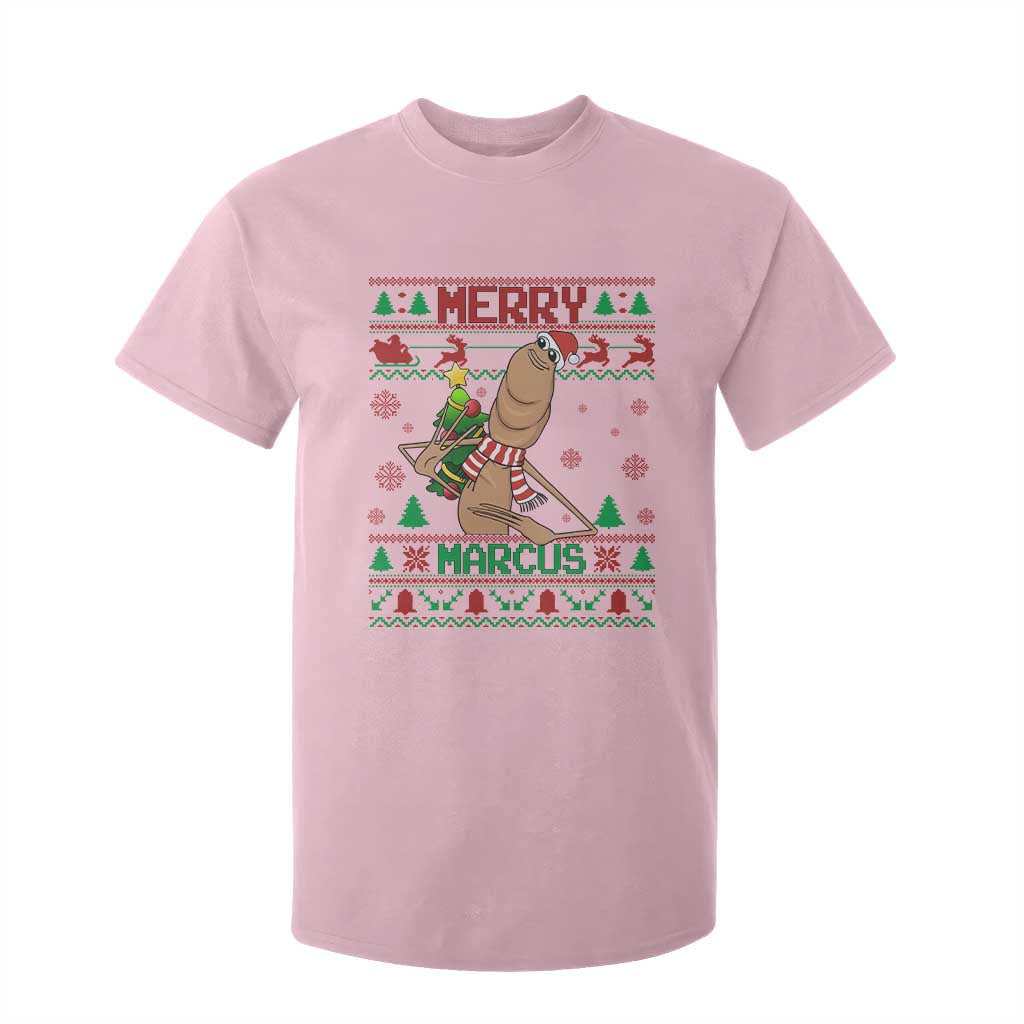 Marcus The Worm Christmas Meme T Shirt For Kid Funny Brain Rot Xmas TS14 Light Pink Print Your Wear