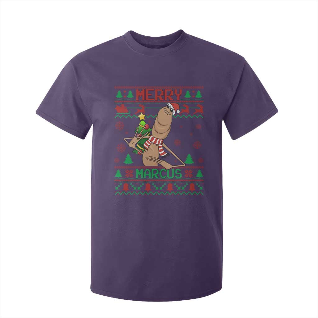 Marcus The Worm Christmas Meme T Shirt For Kid Funny Brain Rot Xmas TS14 Purple Print Your Wear
