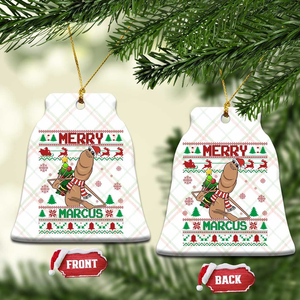 Marcus The Worm Christmas Meme Ceramic Ornament Funny Brain Rot Xmas TS14 Print Your Wear
