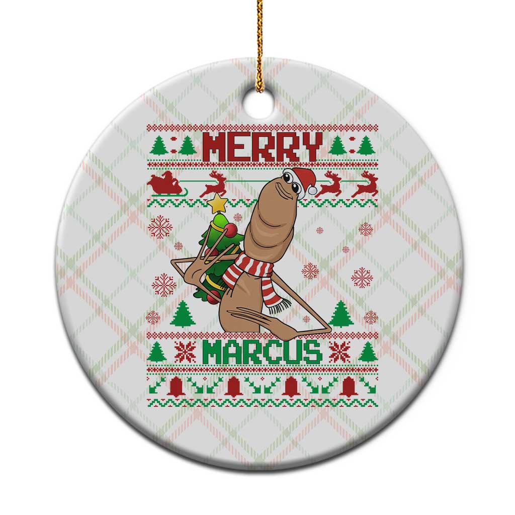 Marcus The Worm Christmas Meme Ceramic Ornament Funny Brain Rot Xmas TS14 1pc Christmas Plaid Print Your Wear
