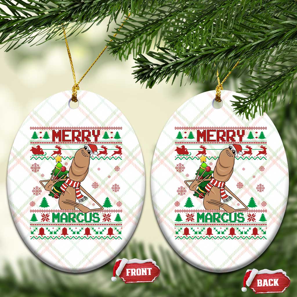 Marcus The Worm Christmas Meme Ceramic Ornament Funny Brain Rot Xmas TS14 Print Your Wear