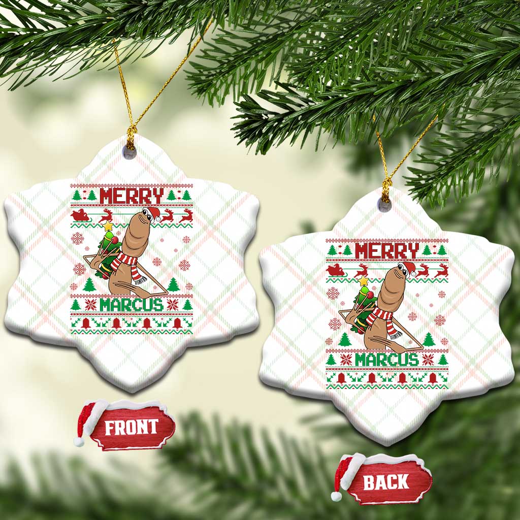 Marcus The Worm Christmas Meme Ceramic Ornament Funny Brain Rot Xmas TS14 Print Your Wear