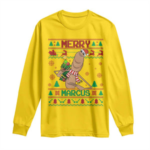 Marcus The Worm Christmas Meme Long Sleeve Shirt Funny Brain Rot Xmas TS14 Daisy Print Your Wear