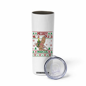 Marcus The Worm Christmas Meme Skinny Tumbler Funny Brain Rot Xmas TS14 Print Your Wear