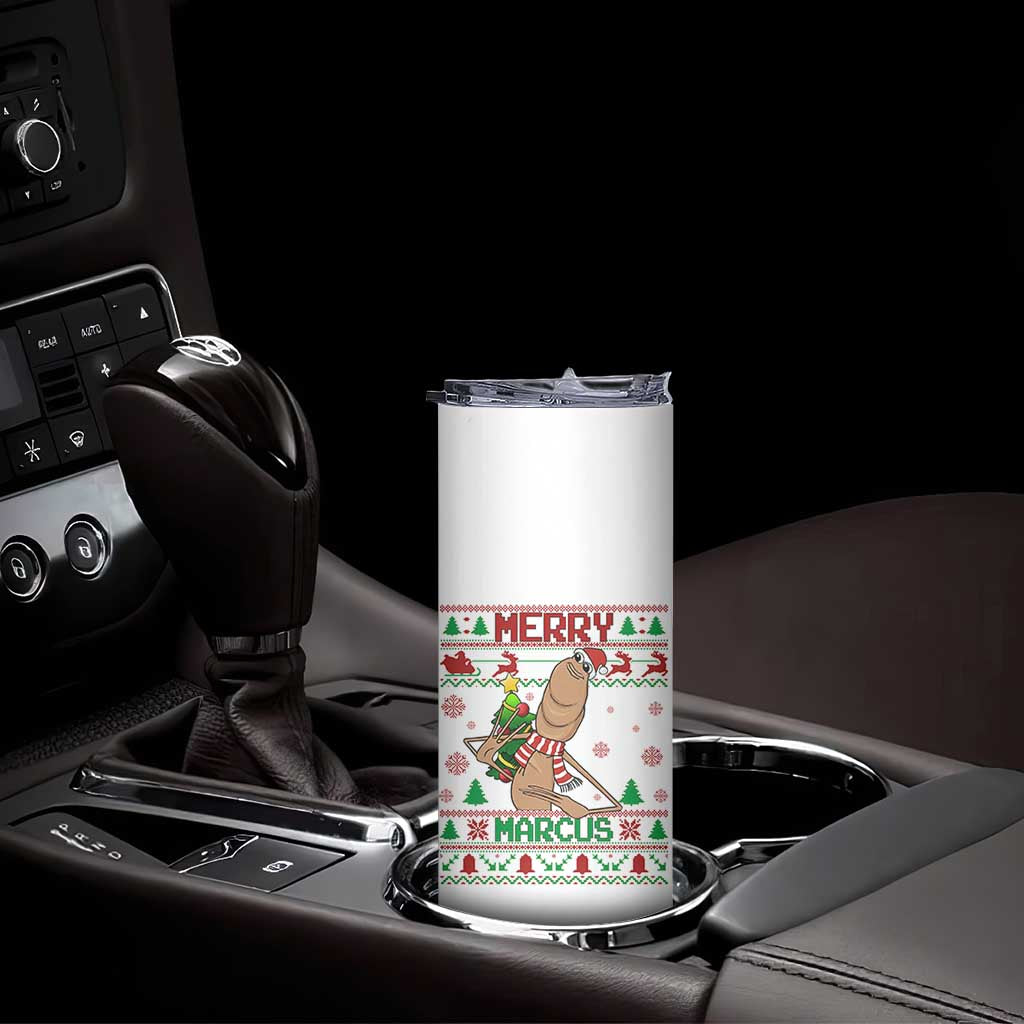 Marcus The Worm Christmas Meme Skinny Tumbler Funny Brain Rot Xmas TS14 Print Your Wear