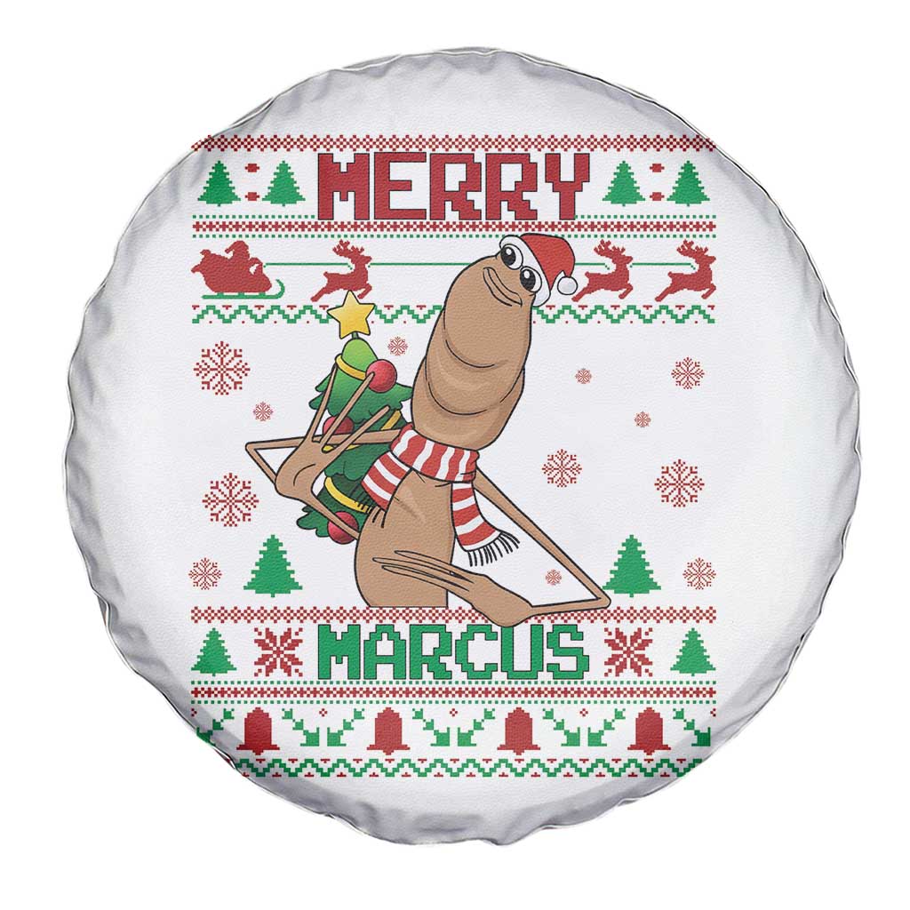 Marcus The Worm Christmas Meme Spare Tire Cover Funny Brain Rot Xmas TS14 Print Your Wear