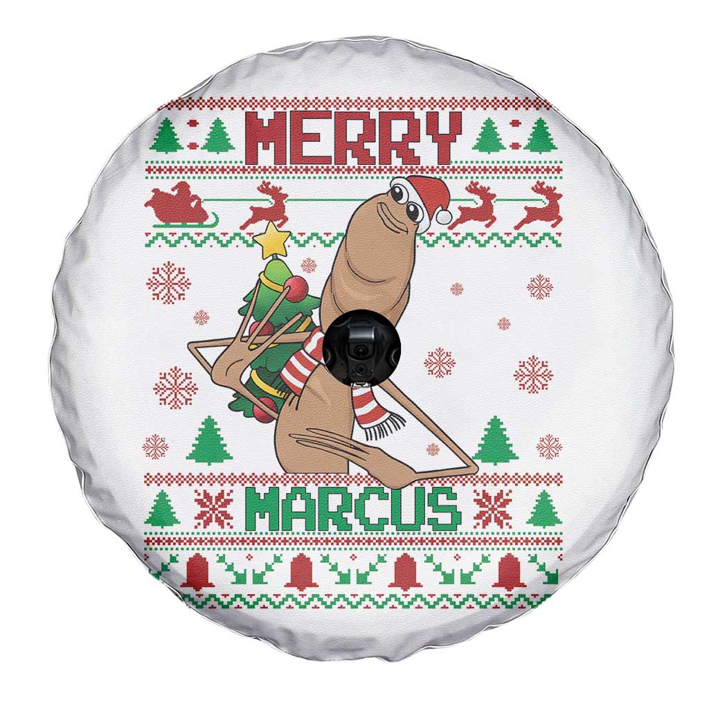 Marcus The Worm Christmas Meme Spare Tire Cover Funny Brain Rot Xmas TS14 Print Your Wear
