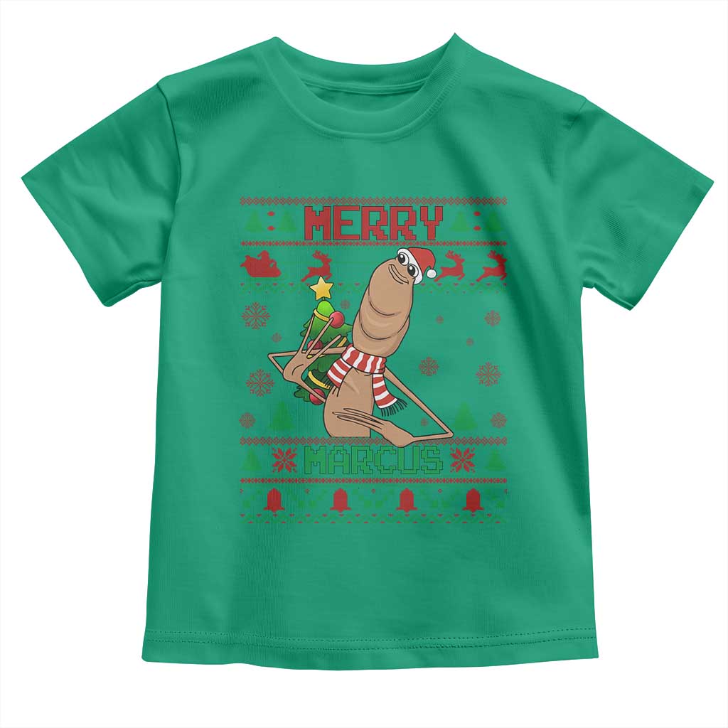 Marcus The Worm Christmas Meme Toddler T Shirt Funny Brain Rot Xmas TS14 Irish Green Print Your Wear