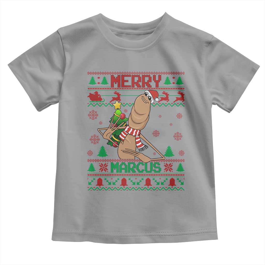 Marcus The Worm Christmas Meme Toddler T Shirt Funny Brain Rot Xmas TS14 Sport Gray Print Your Wear
