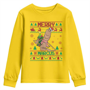 Marcus The Worm Christmas Meme Youth Sweatshirt Funny Brain Rot Xmas TS14 Daisy Print Your Wear
