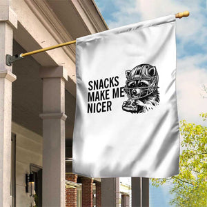 Funny Raccoon Eating Pizza Garden Flag Snacks Make Me Nicer TS14 Print Your Wear