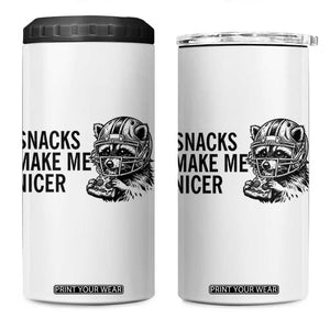 Funny Raccoon Eating Pizza 4 in 1 Can Cooler Tumbler Snacks Make Me Nicer TS14 One Size: 16 oz White Print Your Wear