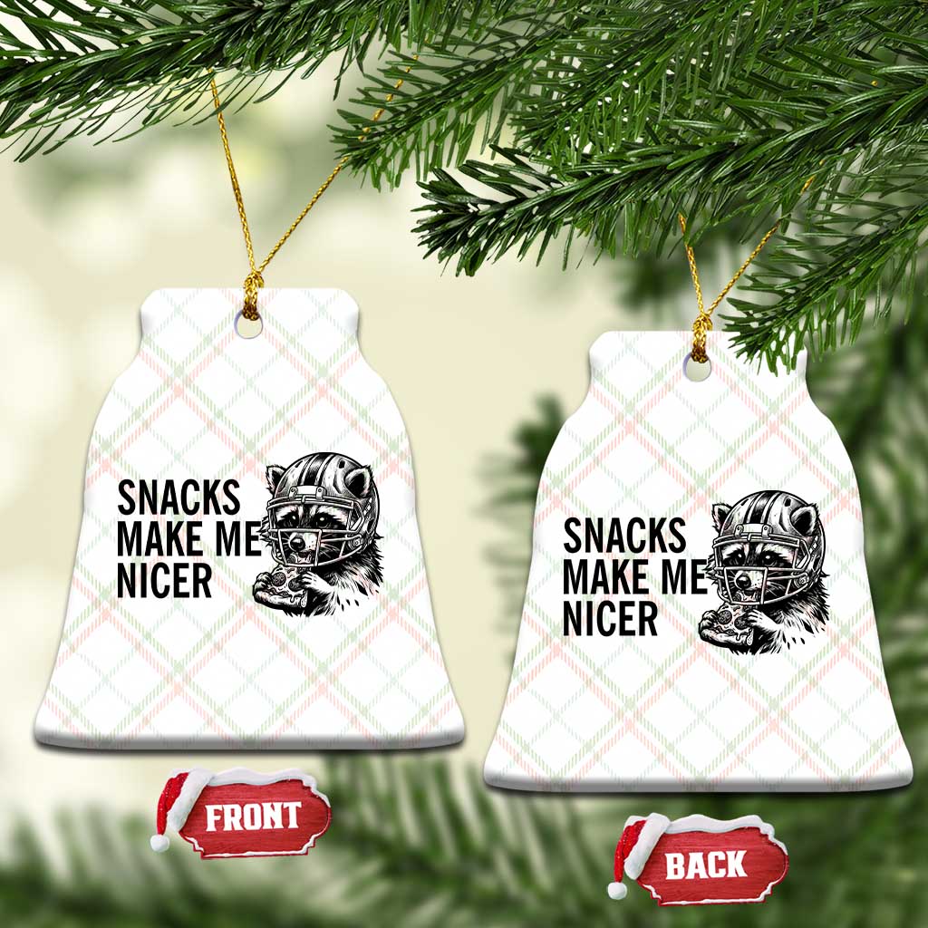 Funny Raccoon Eating Pizza Ceramic Ornament Snacks Make Me Nicer TS14 Print Your Wear