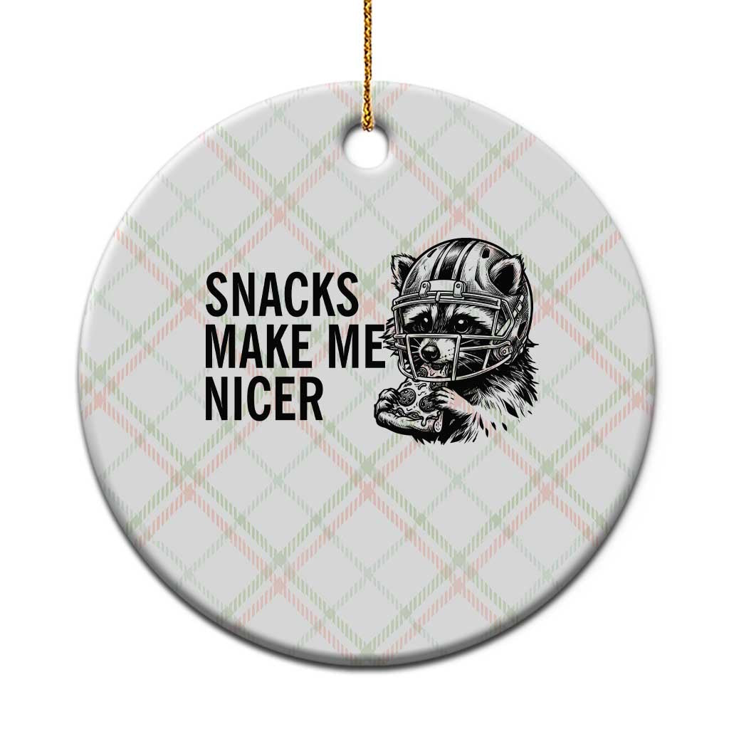 Funny Raccoon Eating Pizza Ceramic Ornament Snacks Make Me Nicer TS14 1pc Christmas Plaid Print Your Wear