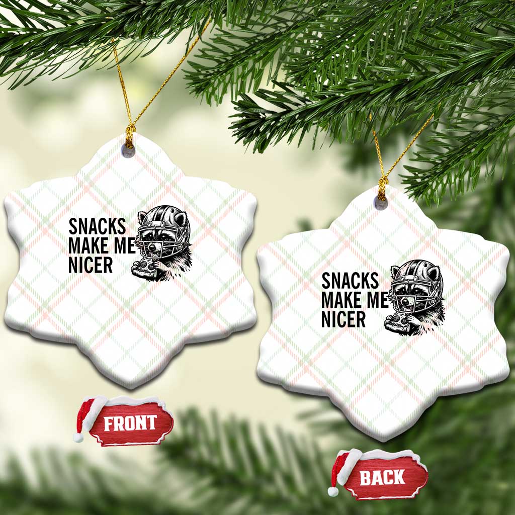 Funny Raccoon Eating Pizza Ceramic Ornament Snacks Make Me Nicer TS14 Print Your Wear