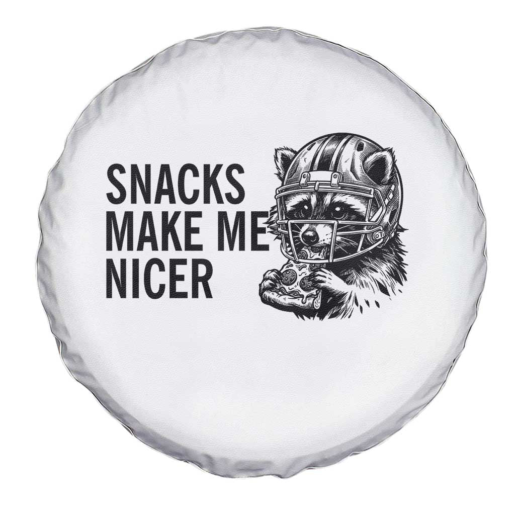 Funny Raccoon Eating Pizza Spare Tire Cover Snacks Make Me Nicer TS14 Print Your Wear
