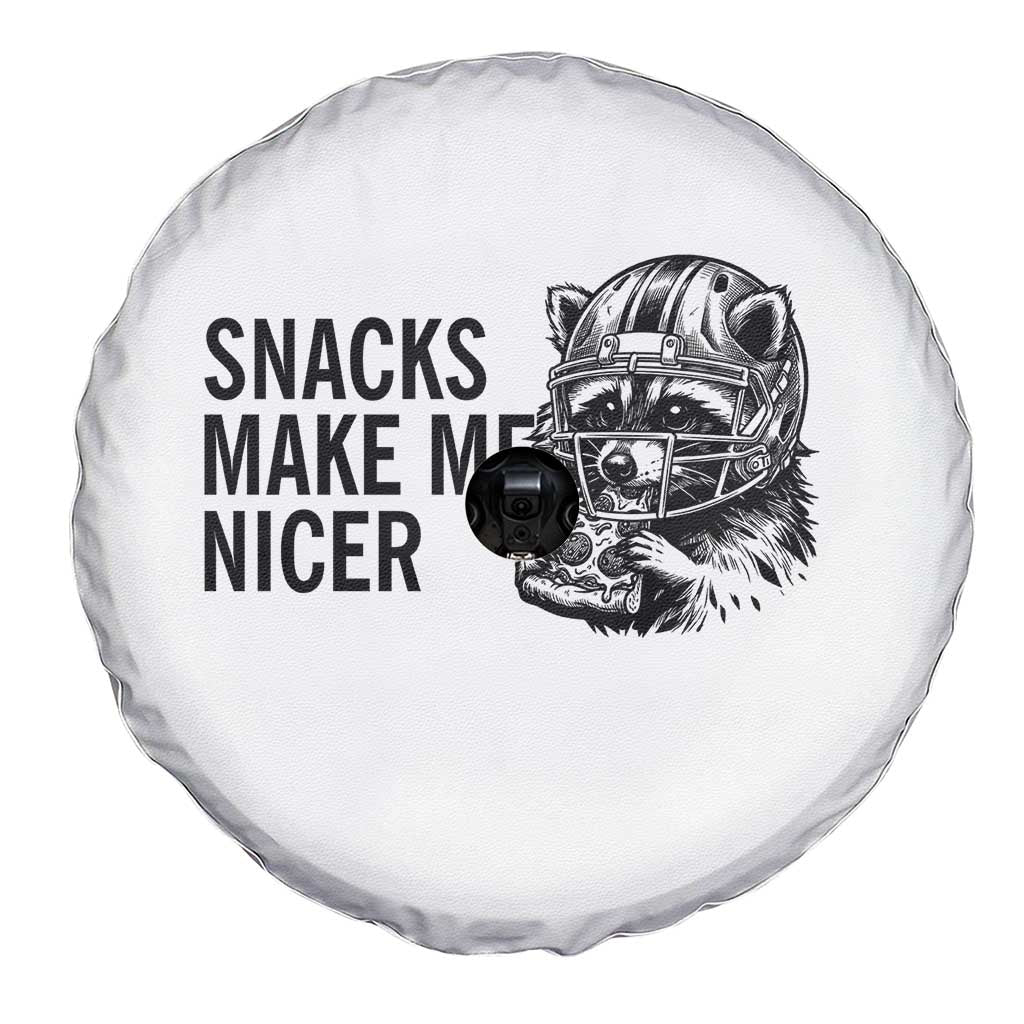 Funny Raccoon Eating Pizza Spare Tire Cover Snacks Make Me Nicer TS14 Print Your Wear