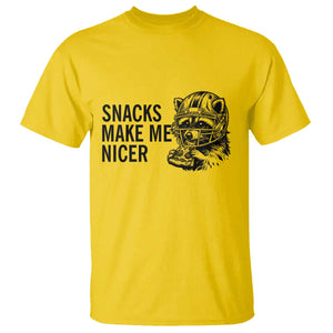 Funny Raccoon Eating Pizza T Shirt Snacks Make Me Nicer TS14 Daisy Print Your Wear