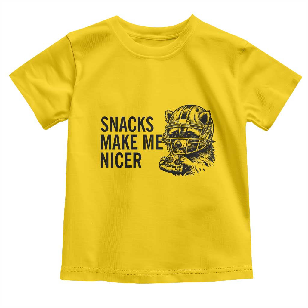 Funny Raccoon Eating Pizza Toddler T Shirt Snacks Make Me Nicer TS14 Daisy Print Your Wear