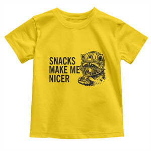 Funny Raccoon Eating Pizza Toddler T Shirt Snacks Make Me Nicer TS14 Daisy Print Your Wear
