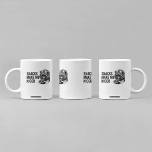 Funny Raccoon Eating Pizza Coffee Mug Snacks Make Me Nicer TS14 Print Your Wear