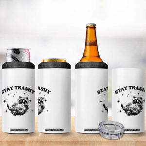 Funny Raccoon Meme 4 in 1 Can Cooler Tumbler Stay Trashy TS14 Print Your Wear