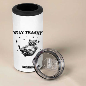 Funny Raccoon Meme 4 in 1 Can Cooler Tumbler Stay Trashy TS14 Print Your Wear