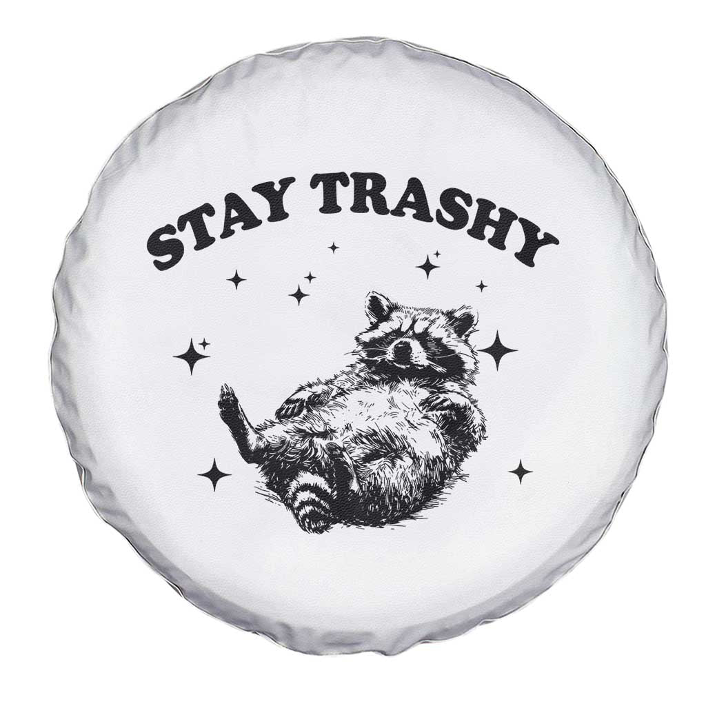 Funny Raccoon Meme Spare Tire Cover Stay Trashy TS14 Print Your Wear