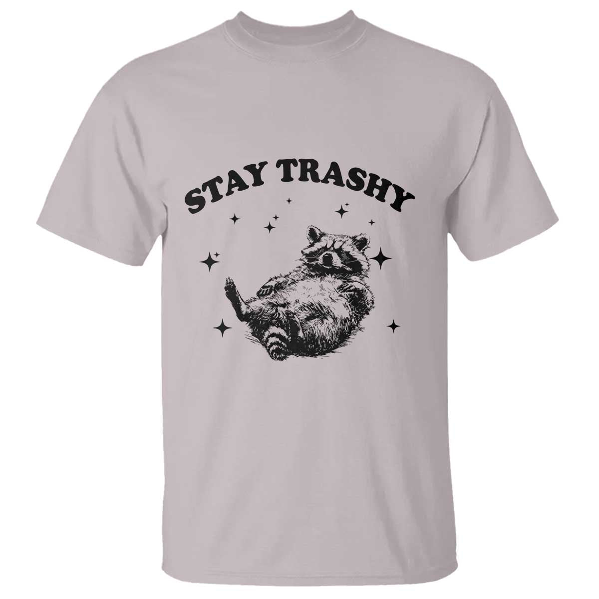 Funny Raccoon Meme T Shirt Stay Trashy TS14 Ice Gray Print Your Wear
