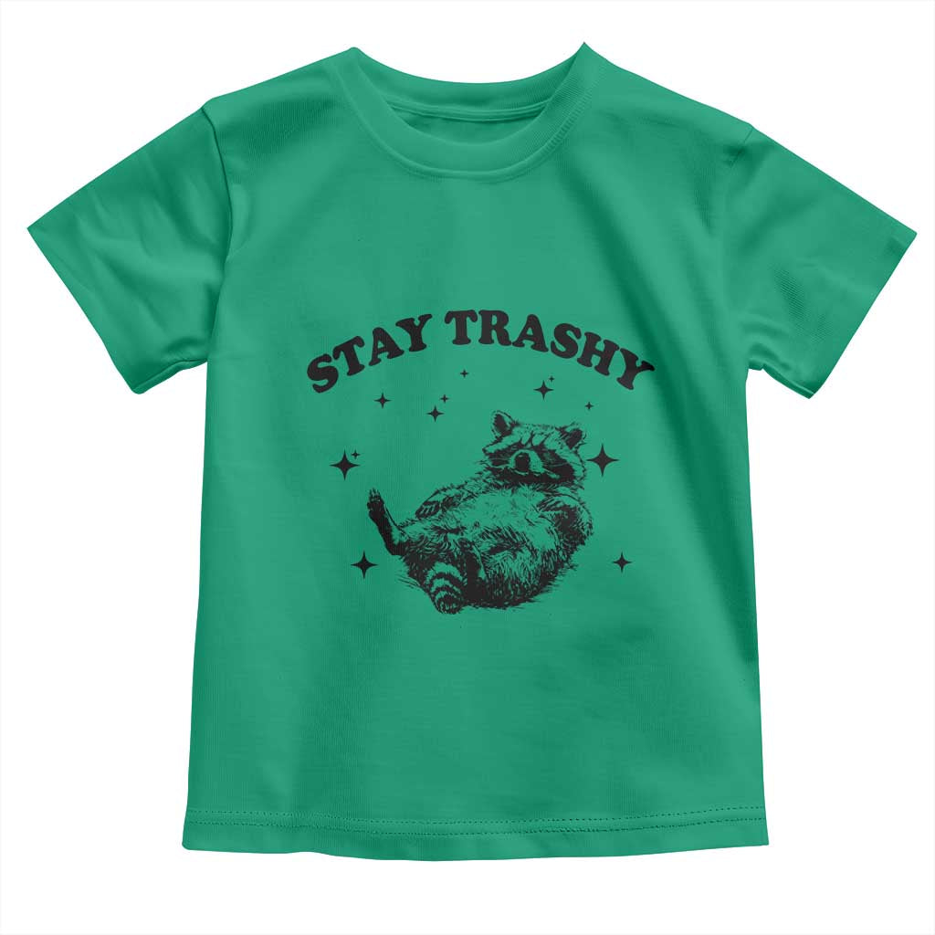 Funny Raccoon Meme Toddler T Shirt Stay Trashy TS14 Irish Green Print Your Wear
