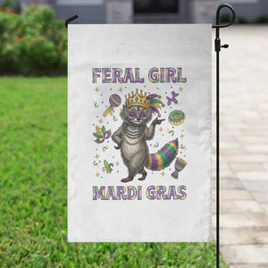 Mardi Gras Raccoon Garden Flag Feral Girl Mardi Gras TS14 Print Your Wear