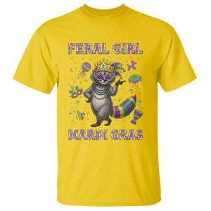 Mardi Gras Raccoon T Shirt Feral Girl Mardi Gras TS14 Daisy Print Your Wear