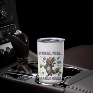 Mardi Gras Raccoon Tumbler Cup Feral Girl Mardi Gras TS14 Print Your Wear