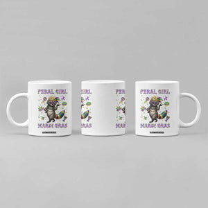 Mardi Gras Raccoon Coffee Mug Feral Girl Mardi Gras TS14 Print Your Wear