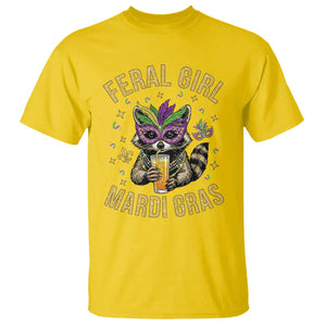 Mardi Gras Raccoon T Shirt Feral Girl Mardi Gras Trash Panda TS14 Daisy Print Your Wear